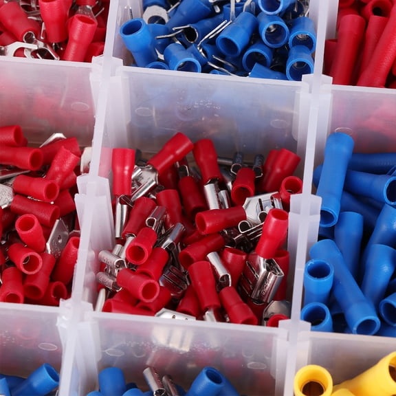 IFANLANDOR 1300Pcs Battery Cable Closed Ends PVC Eyelets Wire Connectors for Automotive and Workshop Use