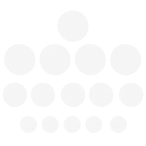 IFANLANDOR 15Pcs Plastic Round Grid Sheets for Doll Face Lining White 11.5X4.5In Coaster