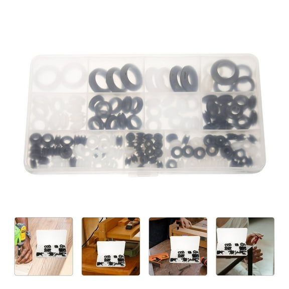 IFANLANDOR 180Pcs Small Rubber Grommets Kit with Assorted Sizes and Flexible Design