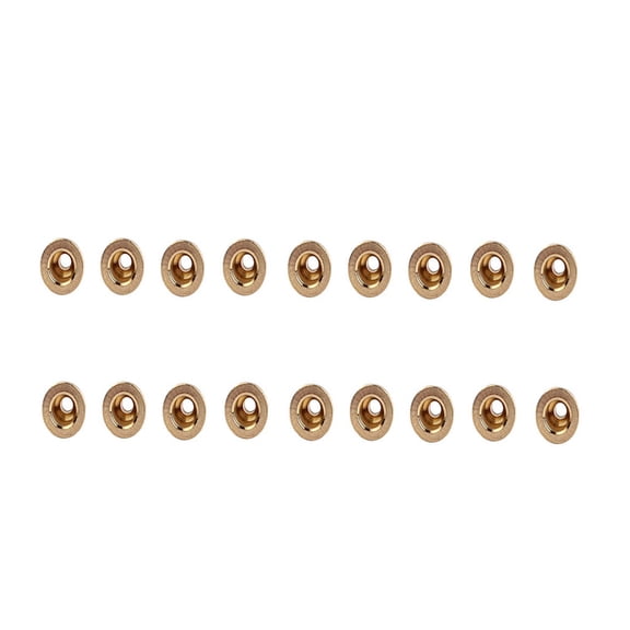 IFANLANDOR 18Pcs Metal String Ferrule for Electric Guitar Plated Gold Mounting Ferrule Replacement