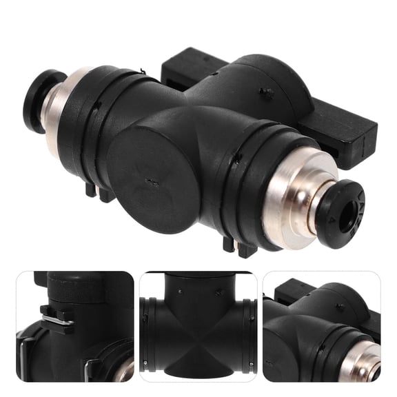 IFANLANDOR 1Pack BUC-4 Air Valves Black Plastic Push to Connect Quick Coupling for Industrial Use 3.5X5.5X2CM