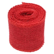 IFANLANDOR 1Pack Christmas Decoration Ribbon Red 78.7in x 2.4in Jute Crafts Wraps