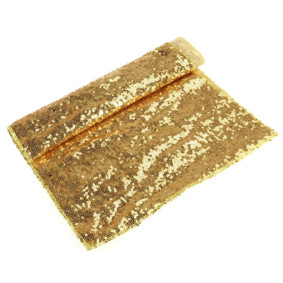 IFANLANDOR 1Pack Gold Sequin Table Runner Sparkle Effect for Home Dinner Parties Elegant Style
