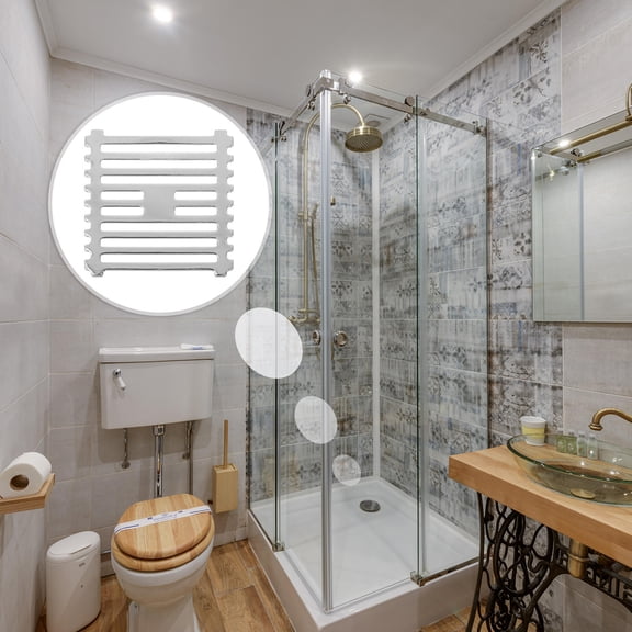 IFANLANDOR 1Pack Silver Square Bathroom Sink Anti-Clogging Drain Cover For Preventing Blockage 9.4X3.7In