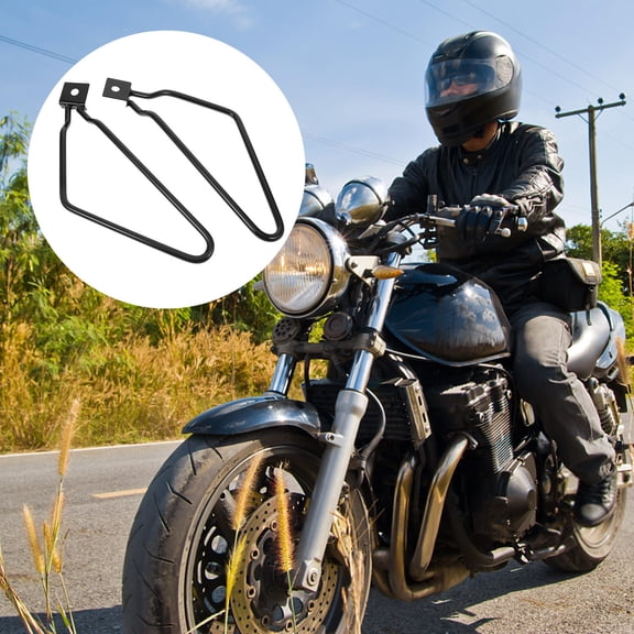 IFANLANDOR 1Pair Motorcycle Saddlebag Support Bracket Metal Universal Mount Compatible with Bikes