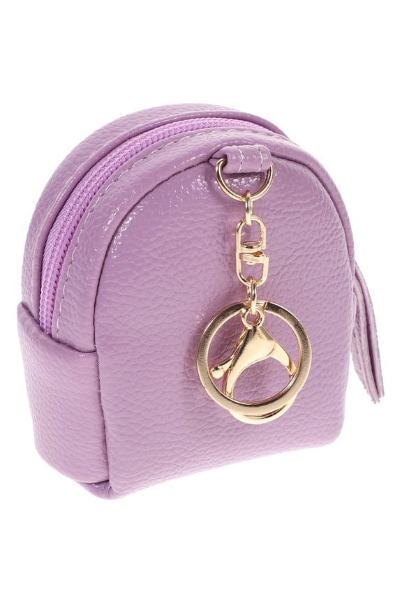 1Pc Elegant Change Bag Lavender Color Durable Material with Novel Key Chain Design