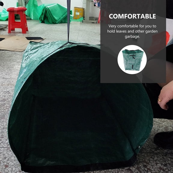 IFANLANDOR 1Pc Garden Waste Storage Holder Green Leaf Bag with Sturdy PP Material for Yard Cleanup