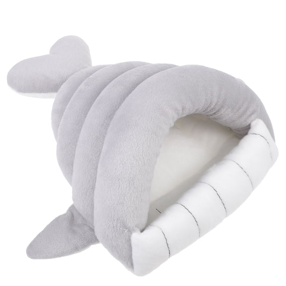 IFANLANDOR Gray Winter Hamster Nest, Warm Durable Small Animal Bed, Cozy Hideout House for Hamster Gerbil Mouse, 1 Piece