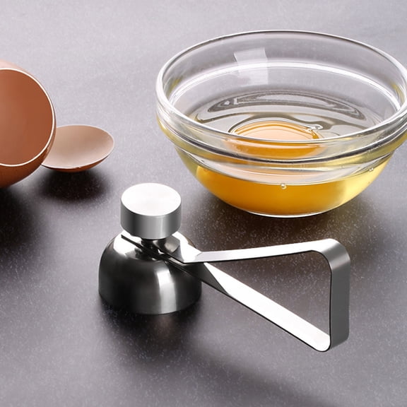 IFANLANDOR 1Pc Plated Silver Eggshell Opener Stainless Steel Kitchen Gadget Dishwasher Safe