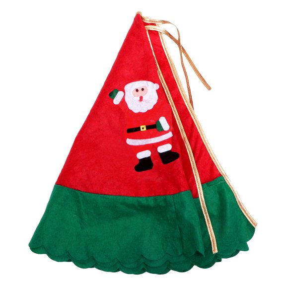 IFANLANDOR 1Pc Red Party Tree Bottom Cover with Lovely Christmas Prints for Seasonal Decor