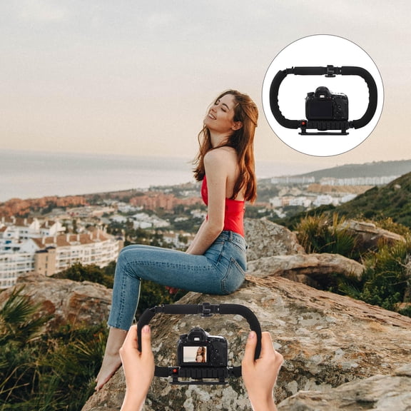 FOMIYES Smartphone Video Rig with Sponge Handle and Universal Screw Black