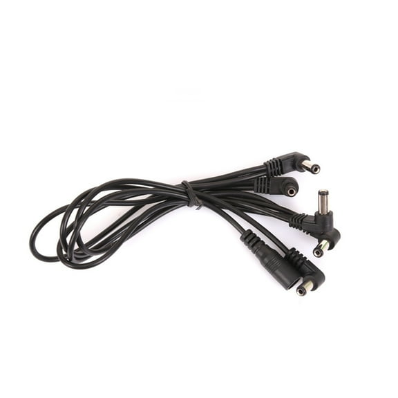 IFANLANDOR 1Set 5 Way Right Angle Pedal Power Daisy Chain Cable For Chain Power Cable