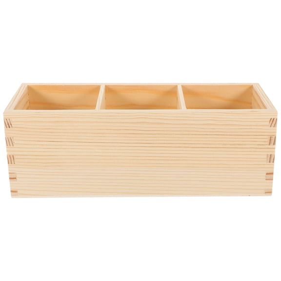IFANLANDOR 1Set Countertop Organizer in Khaki Pine Wood Perfect for Keeping Your Desk Neat and Tidy at All Times
