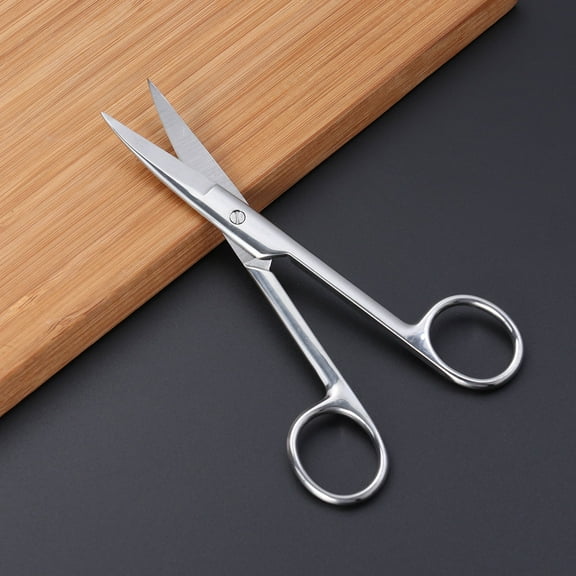 IFANLANDOR 1Set Eyebrows Scissors Stainless Steel Curved Ergonomic Design for Women Grooming Home Use Travel Use