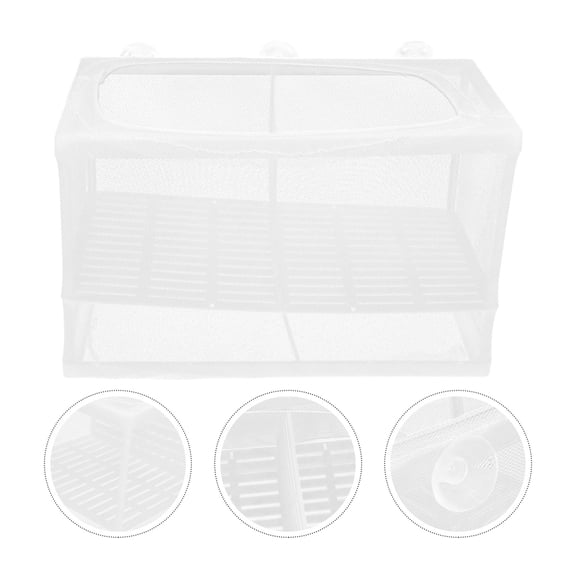 IFANLANDOR 1Set Fish Breeder Net Fry Hatchery Incubator for Fish Tank Accessories Fish Breeding Mesh Box 10.2x5.9x7.1in