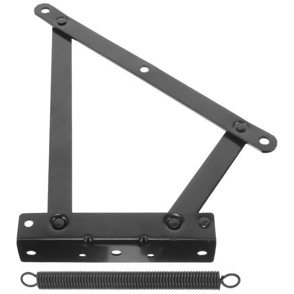 IFANLANDOR 1Set Foldable Sofa Hinge Bracket Black Stainless Steel Spring Hinge with Triangle Shape
