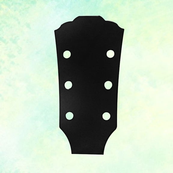 IFANLANDOR 1Set Guitar Truss Rod Cover Headstock Template Black Steel For Luthiers