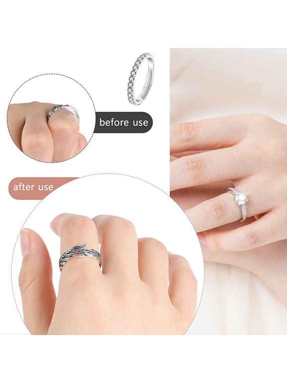 1Set Invisible Ring Adjuster Assorted Color Spiral Design for Secure Comfortable Fit