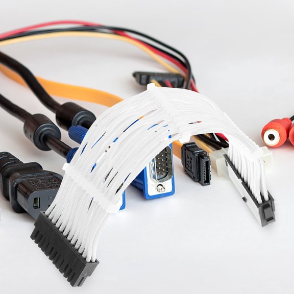 IFANLANDOR 1Set Modular Power Supply Cable Extension Kit with Acrylic Clips for Home Pc