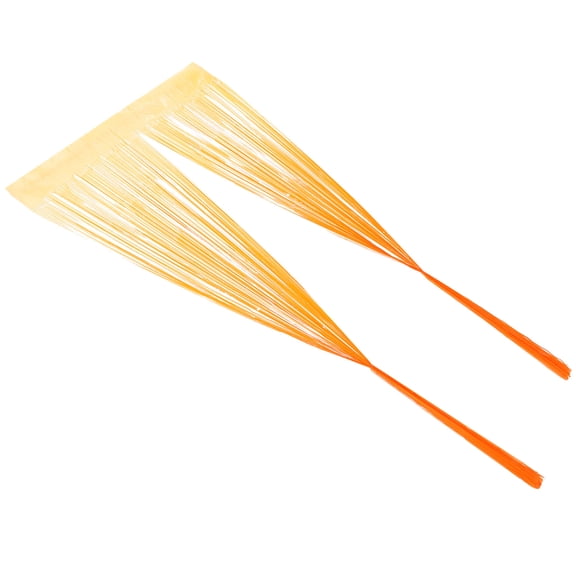 IFANLANDOR 1Set Orange Plastic Fringe Curtain for Ceremonies Party Atmosphere Enhancer with Vertical Stripes