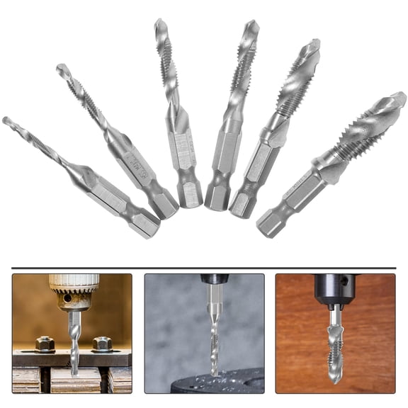 IFANLANDOR 1Set Replacement Side Cutting Drill Bit Steel Plated Silver for Precise Thread Tapping and Chamfering