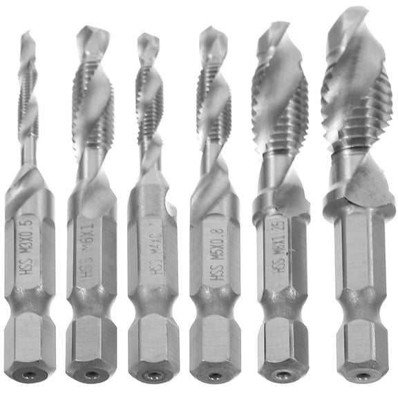IFANLANDOR 1Set Side Cutting Drill Bit Set Plated Silver Steel for Metal Wood Glass Multi Functional Drilling