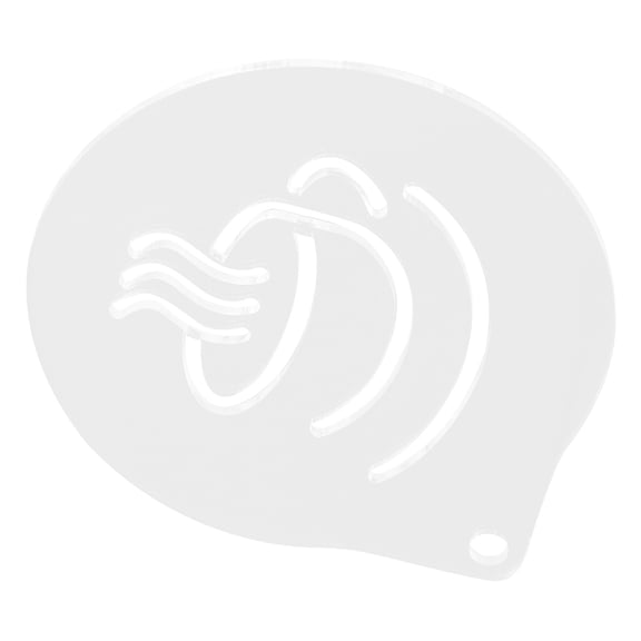 IFANLANDOR Acrylic Coffee Stencil for Mug Cup Dessert Home Use Coffee Shop 1Pcs 3.38X2.99X0.04In