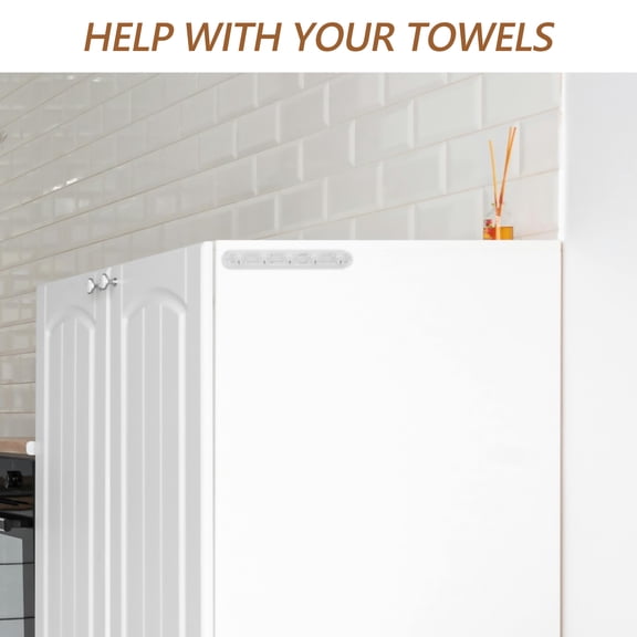 IFANLANDOR 1Set Under Cabinet Hook with Sliding Rail for Home Organization in White Material and Rectangular Shape