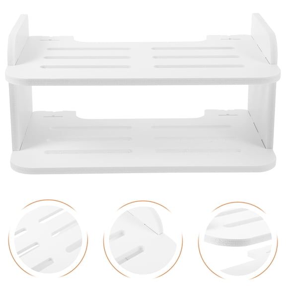 IFANLANDOR 1Set Wall Mount Floating Shelf Rectangular White Wood Plastic Composite Wall Mounting Office Use