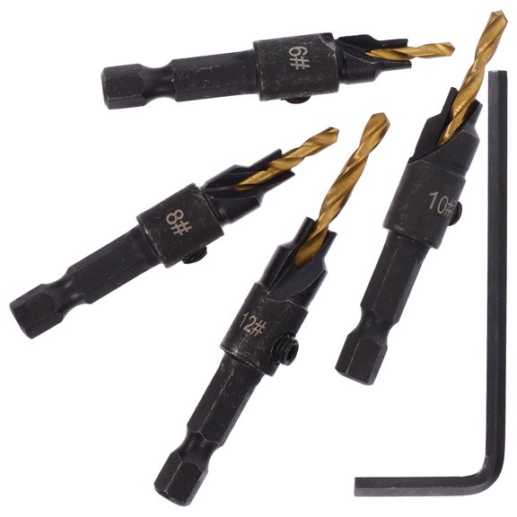IFANLANDOR 1Set Woodworking Drill Bit Tool with Golden Coating for Reduced Friction and Easy Wood Splitting