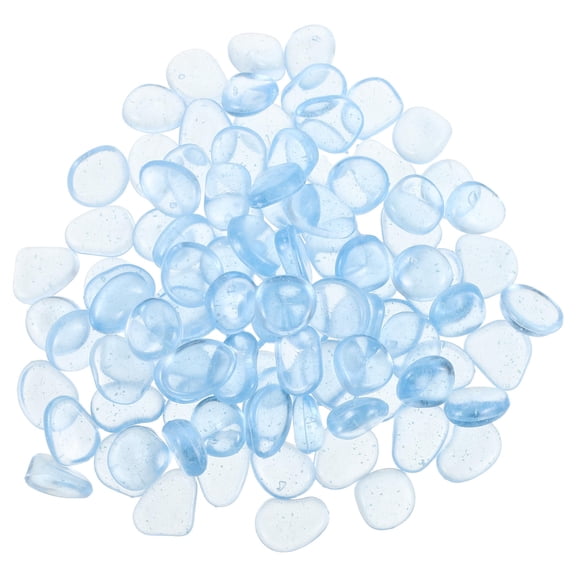 IFANLANDOR Luminous Sky-Blue Garden Pebbles Decorative Rocks for Patio and Pathway 200Pcs