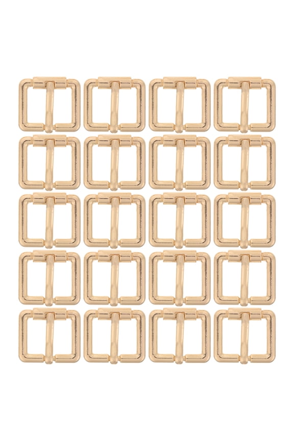 20Pcs Adjustable Suspender Buckles Metal Durable Overall Clips with Smooth Golden Finish