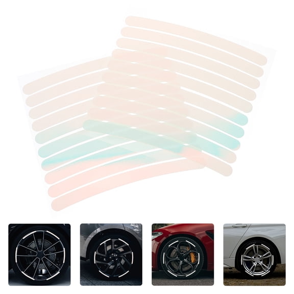 IFANLANDOR 20Pcs Reflective Tire Strips Car Wheel Stickers Easy Apply and Remove for Decoration