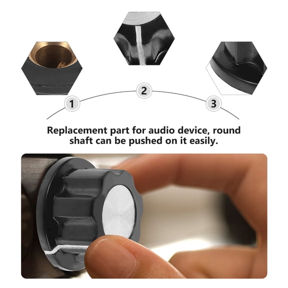 IFANLANDOR 20Pcs Silver Round Knob for Audio Device Speed Control and Manual Control