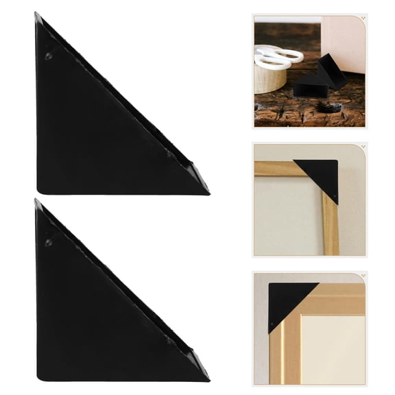 IFANLANDOR 20Pcs Square Black Plastic Corner Protectors for Furniture Bumpers 1.85X1.85X1.49In