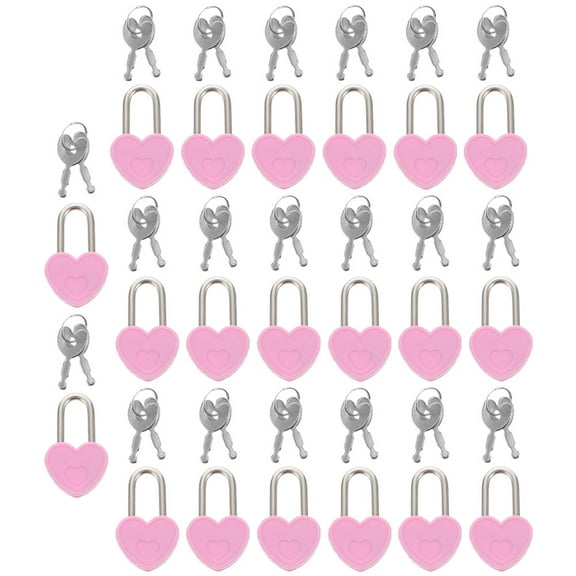 IFANLANDOR 20Sets Heart Shape Small Lock with Key for Suitcases Backpacks Travel and Home Security