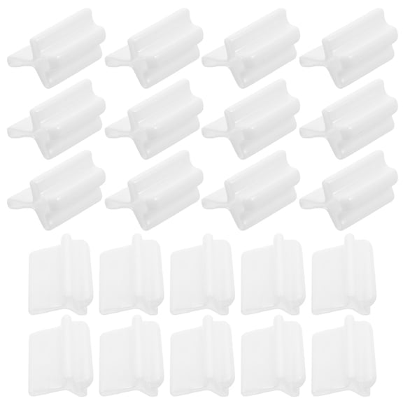 IFANLANDOR 20pcs White PVC Fence Post Caps with Flat Top for Garden Fencing