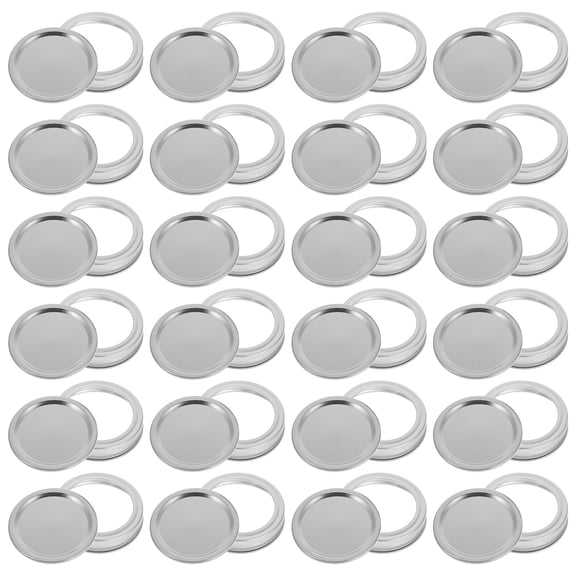 IFANLANDOR 24 Sets Canning Rings Wide Mouth Tinplate Storage for Household Users Food Preservation