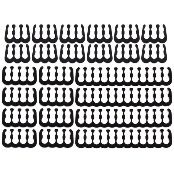 IFANLANDOR 24Pcs Black Cable Clamp for Pc Sleeve Cables Snap in Place Cable Manager
