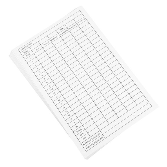 IFANLANDOR 25Pcs Coated Paper Golf Scorecards for Record Use Portable Lightweight Score Record Tool