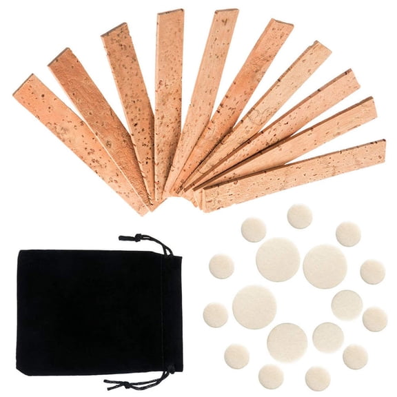 IFANLANDOR 27Pcs Clarinet Instrument Repair Supplies Assorted Color Cork Sheet For Musicians Practice