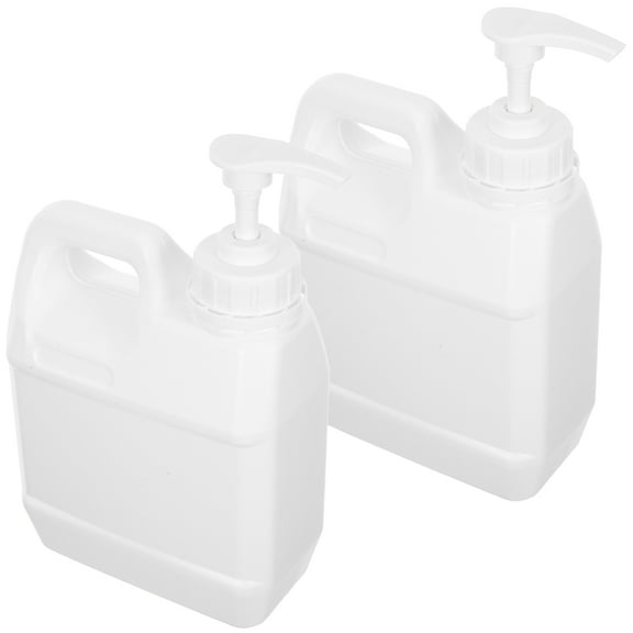 IFANLANDOR 2PCS Chemical Pump Bottle for Travel Use HDPE White Container for Families