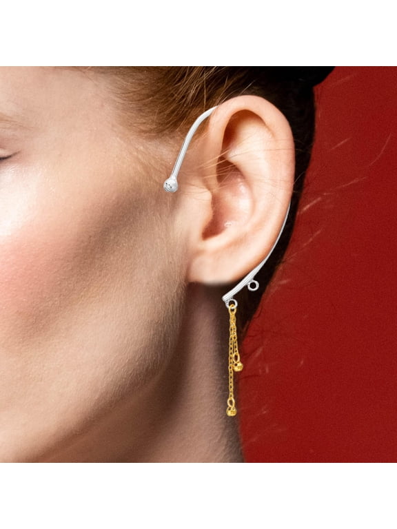 2Pair DIY Ear Cuffs Non Piercing Clip on Metal Earrings Ergonomic Comfortable Design