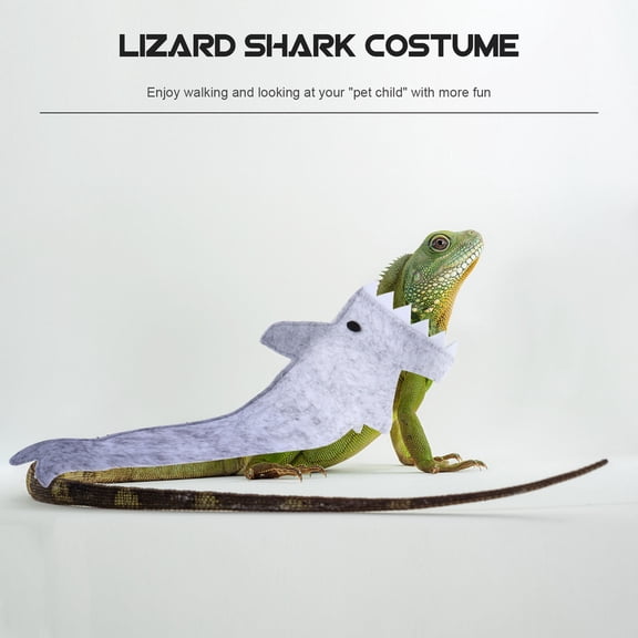 IFANLANDOR 2Pcs Adjustable Reptile Lizard Clothes Light Grey Felt Pet Supplies For