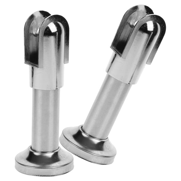 IFANLANDOR 2Pcs Bathroom Partition Brackets Silver Restroom Partition Foot Sturdy Durable Hardware
