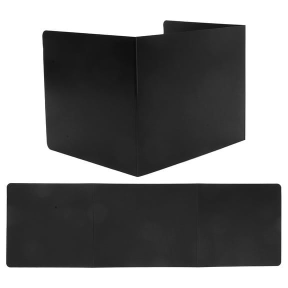 IFANLANDOR 2Pcs Black Plastic Desk Dividers Privacy Shield Foldable Panels for Student Study and Office Use