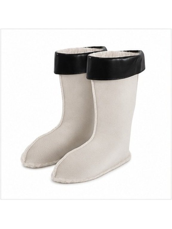 2Pcs Boot Lining White Cotton Fleece Long Pile Soft Interior for Farm Work Boots