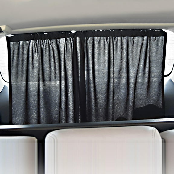 IFANLANDOR 2Pcs Car Window Curtains Rectangular Black for Driving and Parking in Sunlight