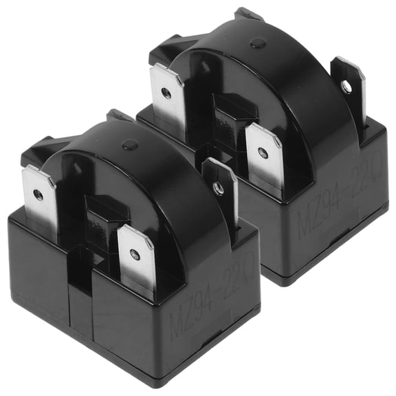 IFANLANDOR 2Pcs Refrigerator Overload Protector Black Plastic Metal Durable Replacement Part for Home Use