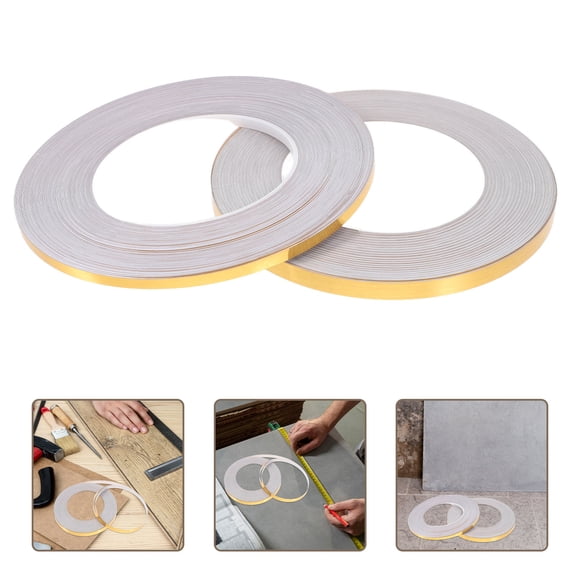 IFANLANDOR 2Pcs Durable Plated Gold Sticker Labels for Home and Office Wall Tile Border Decoration